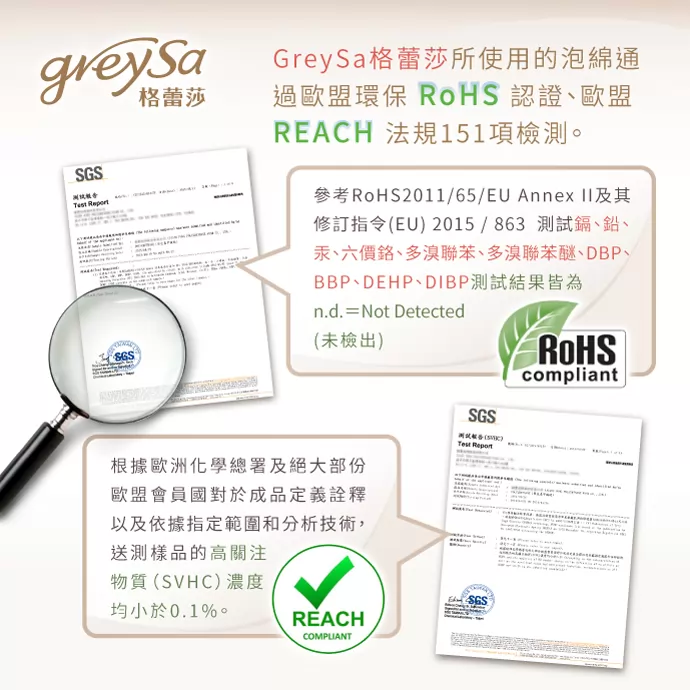 通過歐盟RoHS與REACH法規檢測，安全環保無負擔。